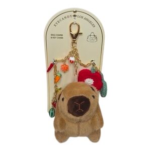 🤎🔹️Eyecandy🔹️ Los Angeles Plush Capybara Bag Charm & Keychain